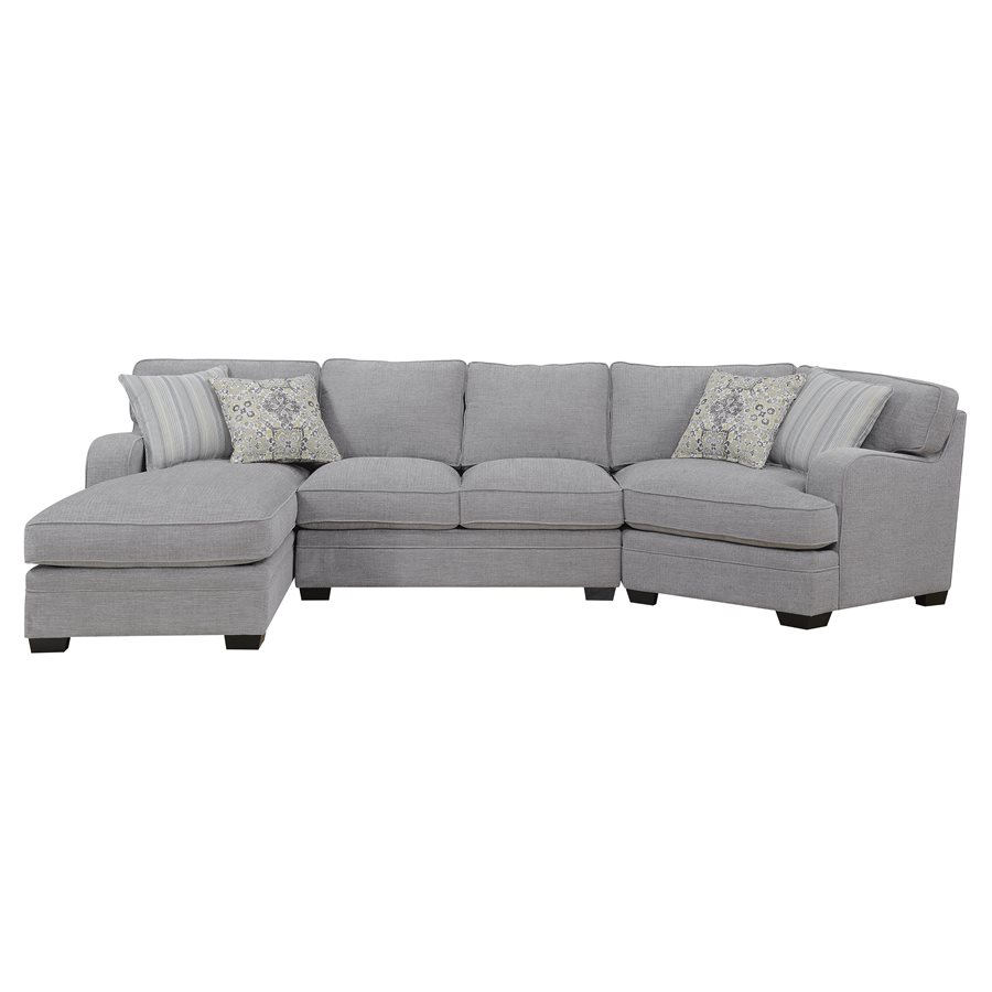 Emerald home analiese deals sectional linen gray