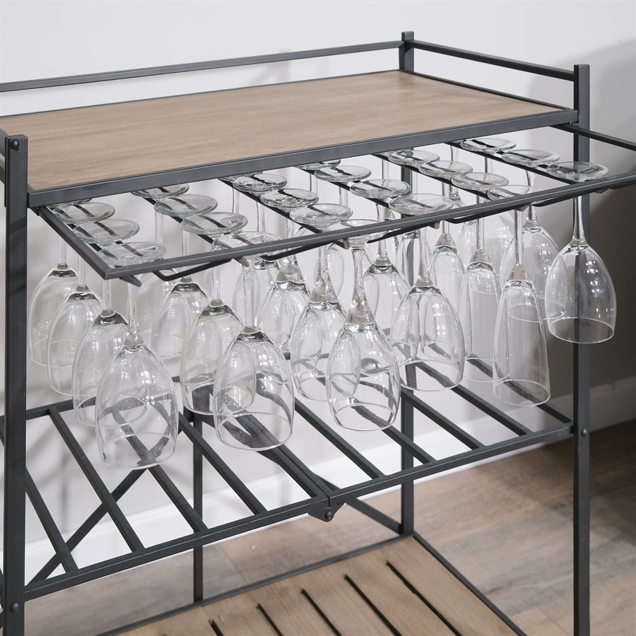 3 SHELF FOLDING BAR CART