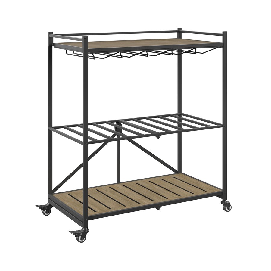 3 SHELF FOLDING BAR CART