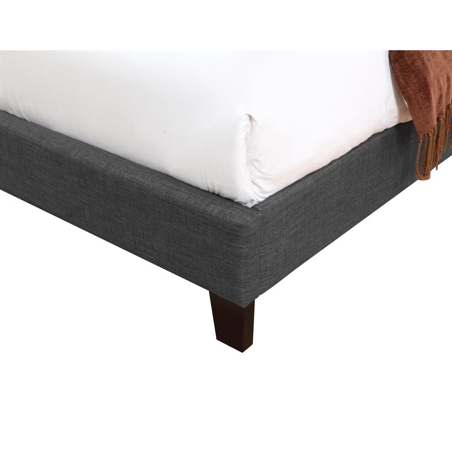 FULL UPHOLSTERED HEADBOARDFOOTBOARDRAILSCHARCOAL