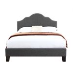 KING UPHOLSTERED HEADBOARD-FOOTBOARD-RAILS-CHARCOAL