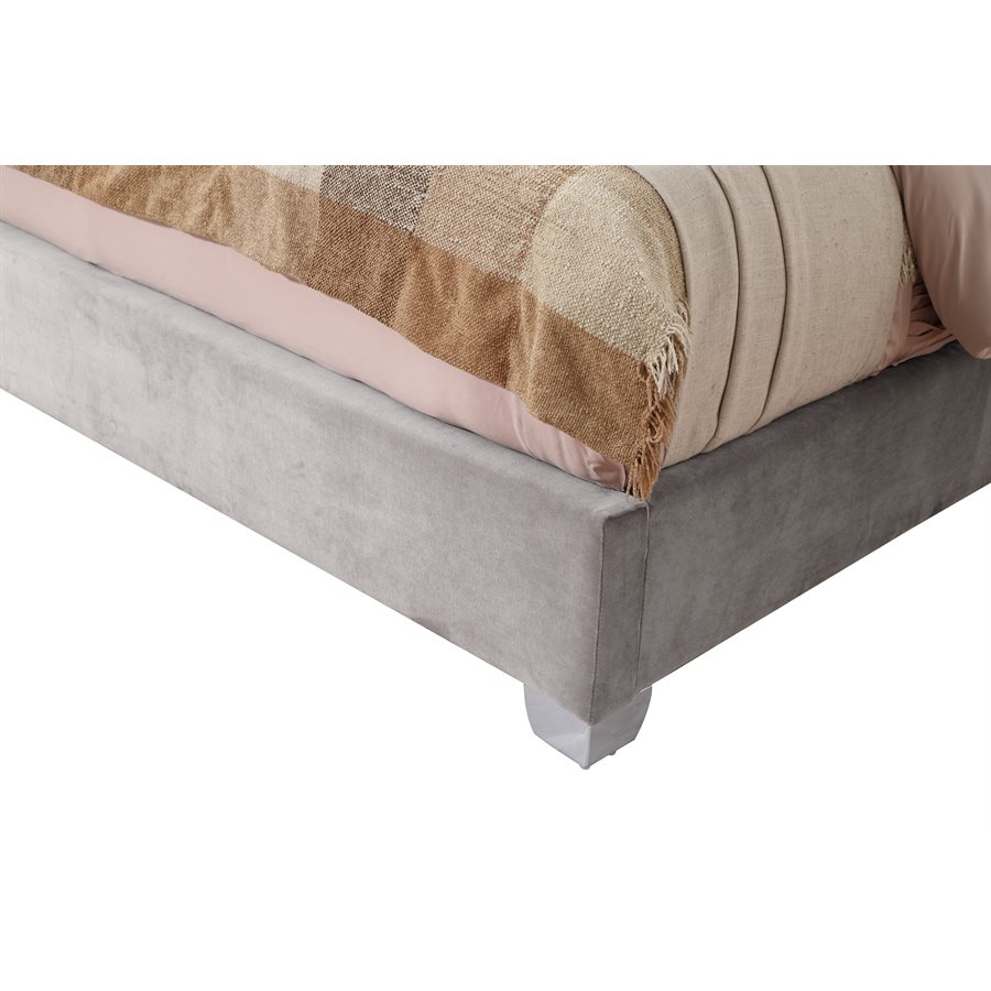 QUEEN UPHOLSTERED BEDGREY