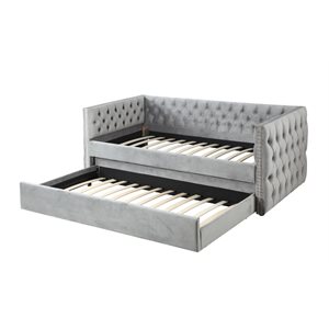 PAIGE-COMPLETE UPHOLSTERED DAY BED-GREY