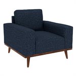 CHAIR W / WOOD BASE - NAVY