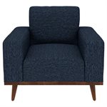CHAIR W / WOOD BASE - NAVY