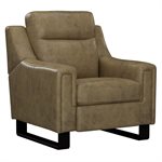 2P RECLINER - BROWN LEATHER