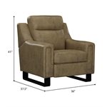 2P RECLINER - BROWN LEATHER