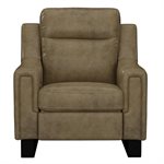 2P RECLINER - BROWN LEATHER