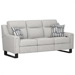 2P SOFA W / DROP DOWN TABLE, STORAGE DRAWER & 2 PILLOWS - CREAM