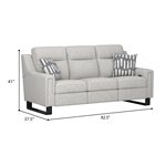 2P SOFA W / DROP DOWN TABLE, STORAGE DRAWER & 2 PILLOWS - CREAM