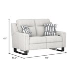 2P LOVESEAT W / 2 PILLOWS - CREAM