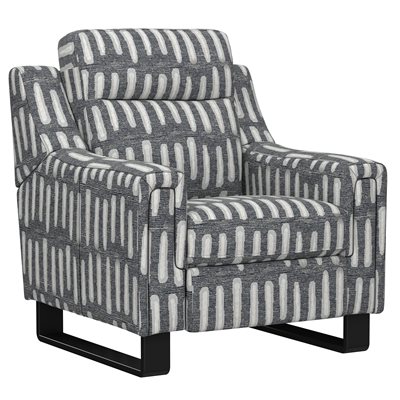 2P RECLINER - BLACK PATTERN 2P RECLINER - BLACK PATTERN