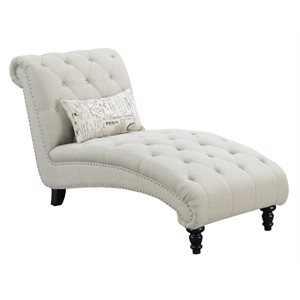 CHAISE W / 1 PILLOW-BEIGE