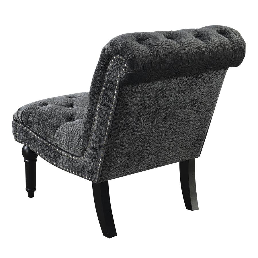ARMLESS ACCENT CHAIRDARK GREY