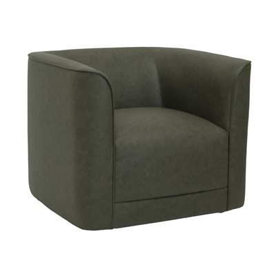 SWIVEL ACCENT CHAIR- OLIVE PU SWIVEL ACCENT CHAIR- OLIVE PU