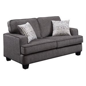 LOVESEAT W / 2 PILLOWS-INK GREY