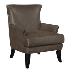 ACCENT CHAIR-BROWN