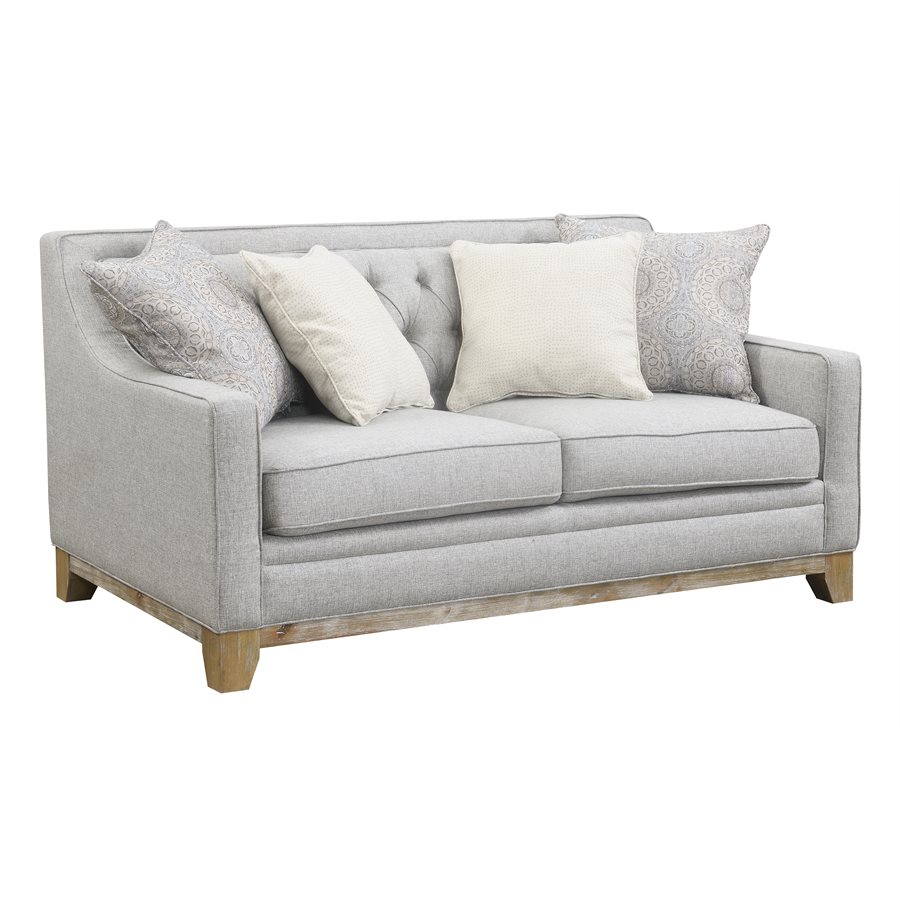 LOVESEAT W / 4 PILLOWSGREY