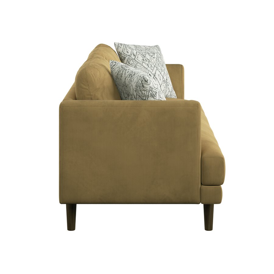 SOFA W / 2 PILLOWS MUSTARD