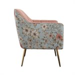 ACCENT CHAIR - RECYCLED PINK / FLORAL