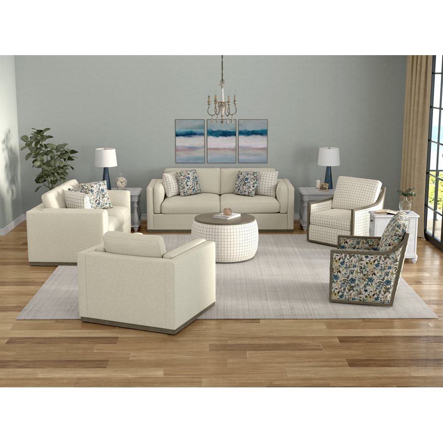 SOFA W / 4 PILLOWS CREAM