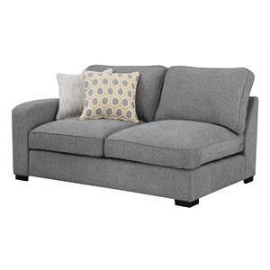 LSF LOVESEAT W / 2 PILLOWS-LIGHT GREY