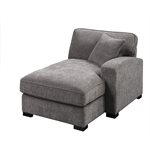 RSF CHAISE W / 1 PILLOW-DARK GREY