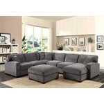 RSF CHAISE W / 1 PILLOW-DARK GREY
