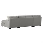 ANALIESE-3PC SECTIONAL W / 4 PILLOWS- LSF & RSF CHAISE -LT GREY