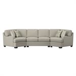 ANALIESE-3PC SECTIONAL W / 4 PILLOWS - LSF AND RSF CORNER - CREAM