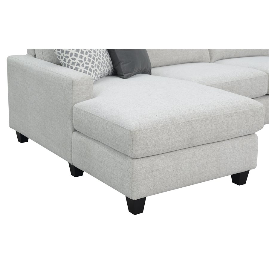 WALKER3PC SECTIONAL W / 4 PILLOWSGREY