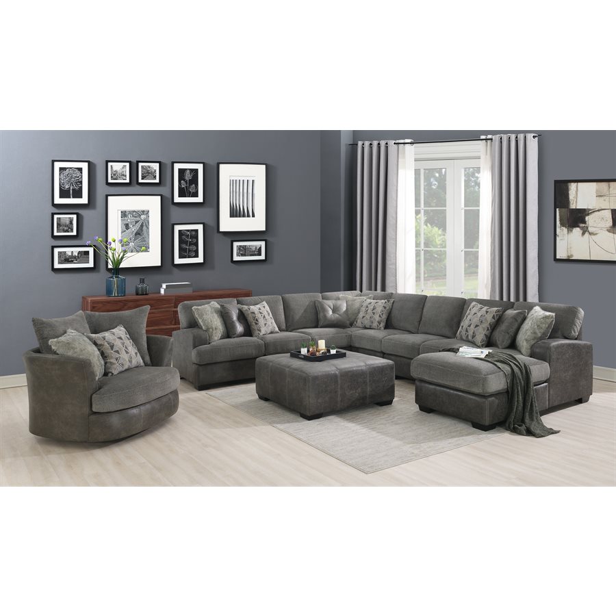 ARMLESS LOVESEATGREY