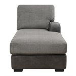 RSF CHAISE W / 3 PILLOWS- GREY