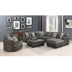 RSF CHAISE W / 3 PILLOWS- GREY