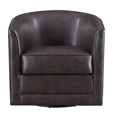 SWIVEL CHAIR-DARK BROWN