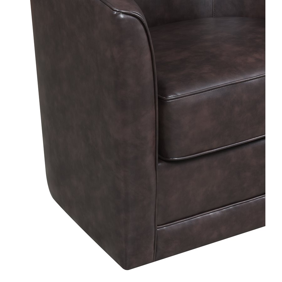 SWIVEL CHAIR-DARK BROWN