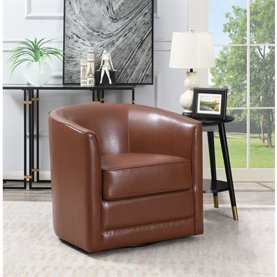 SWIVEL CHAIR-LIGHT BROWN