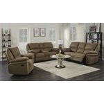 POWER SOFA W / USB POWER OUTLET-LIGHT BROWN
