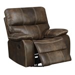 SWIVEL GLIDER RECLINER-BROWN