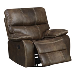 SWIVEL GLIDER RECLINER-BROWN